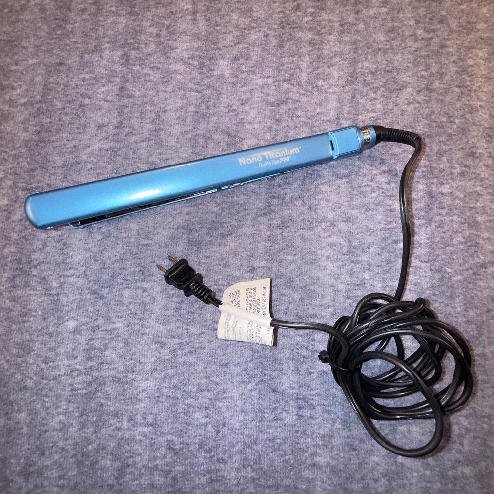 BaBylissPRO Nano Titanium Hair Straightener Flat Iron Blue Professional Styling